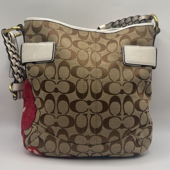 Sale! Limited Edition 6123 Coach Poppy Floral Signature Jacquard Shoulder Bag - Picture 8 of 14